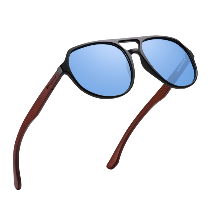 Óculos de Sol Masculino Estilo Piloto | Hu Wood | M-GR8049